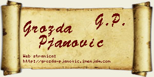 Grozda Pjanović vizit kartica